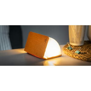 Oranžová malá LED stolní lampa ve tvaru knihy Gingko Booklight