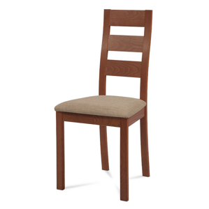 Jídelní dřevěná židle LUCE – masiv buk, třešeň, béžový potah