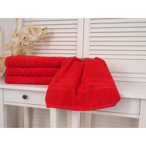 Bavlněný froté ručník Classic - Červený Rozměr: 50 x 100