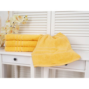 Bavlněný froté ručník Classic - Žlutý Rozměr: 30 x 50