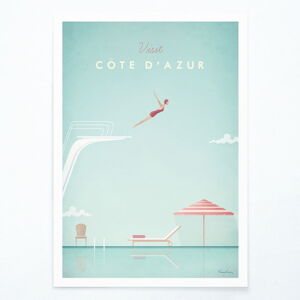 Plakát Travelposter Côte d'Azur, 30 x 40 cm