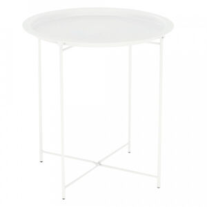 Tempo Kondela Příruční stolek s odnímatelným tácem RENDER - bílý + kupón KONDELA10 na okamžitou slevu 3% (kupón uplatníte v košíku)