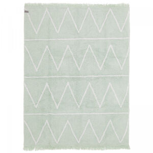 Lorena Canals Bio koberec kusový, ručně tkaný – Hippy bílá/zelená 120x160 cm