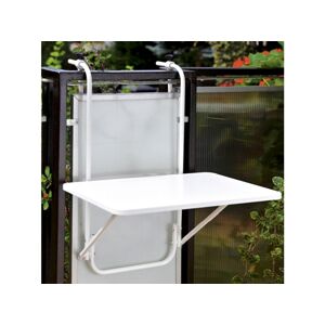 Balkónový stolek — kov, bílý