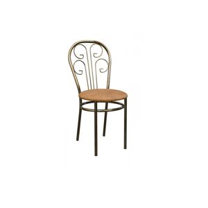 Metpol Jídelní židle Cezar barva podsedáku světle hnědá (M-24) Metpol 87 x 50 x 46 cm Barva: chrom