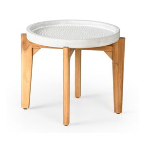 Zahradní stolek s šedou betovonou deskou Bonami Selection Bari, ø 55 cm