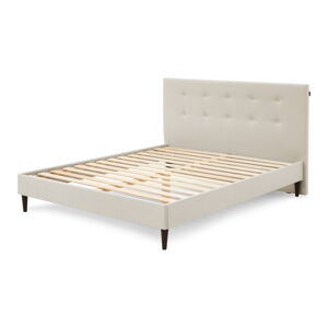 Béžová čalouněná dvoulůžková postel s roštem 180x200 cm Rory – Bobochic Paris