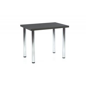 Jídelní stůl MODEX –⁠ 90x60x75, chrom/dřevo, antracit