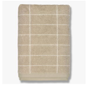 Béžový bavlněný ručník 50x100 cm Tile Stone – Mette Ditmer Denmark