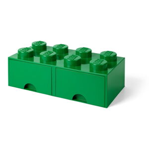 Zelený úložný box se 2 šuplíky LEGO®