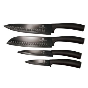 BERLINGERHAUS Sada nožů s nepřilnavým povrchem 4 ks Shiny Black Collection BH-2647