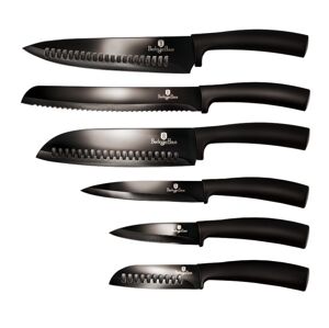 BERLINGERHAUS Sada nožů s nepřilnavým povrchem 6 ks Shiny Black Collection BH-2649