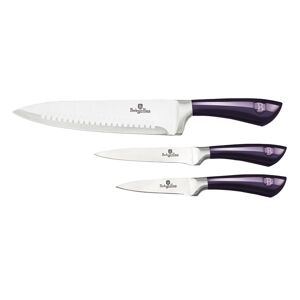BERLINGERHAUS Sada nožů nerez 3 ks Purple Eclipse Collection BH-2669