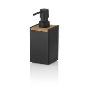 KELA Dávkovač mýdla Cube polyresin černá 300 ml KL-23689