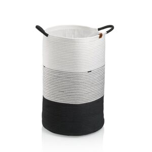 KELA Sáček na prádlo Hedda směs bavlna/polyester bílo-černá 57,0 cm  40,0 cm KL-24453