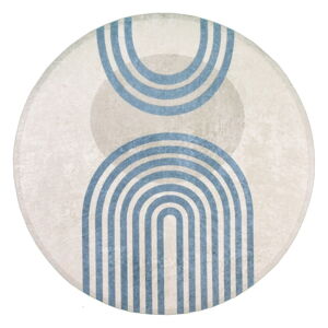 Modrý/šedý kulatý koberec ø 80 cm - Vitaus