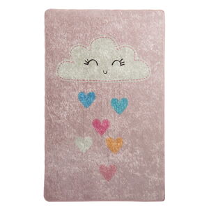 Růžový dětský protiskluzový koberec Conceptum Hypnose Baby Cloud, 100 x 160 cm