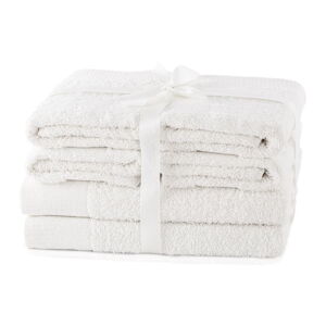Bílé froté bavlněné ručníky a osušky v sadě 6 ks Amari – AmeliaHome