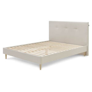 Béžová čalouněná dvoulůžková postel s roštem 180x200 cm Tory – Bobochic Paris