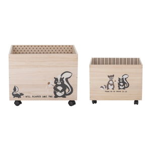 Dřevěné dětské úložné boxy v sadě 2 ks Nonni - Bloomingville Mini