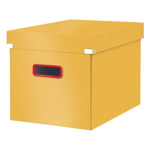 Oranžový kartonový úložný box s víkem Click&Store - Leitz