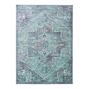 Tyrkysový koberec z viskózy 170x120 cm Lara - Universal