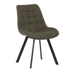 Jídelní židle VALEN — kov, látka, více barev Zelená