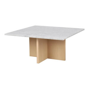 Bílý mramorový konferenční stolek 90x90 cm Brooksville - Rowico
