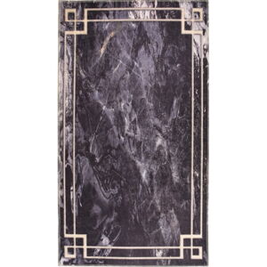 Tmavě šedý pratelný koberec 80x50 cm - Vitaus
