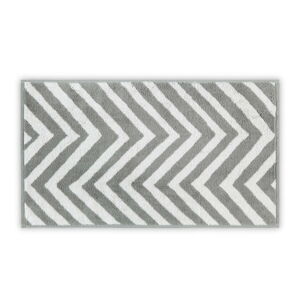 Bílo-šedý bavlněný ručník 33x33 cm Chevron – Foutastic