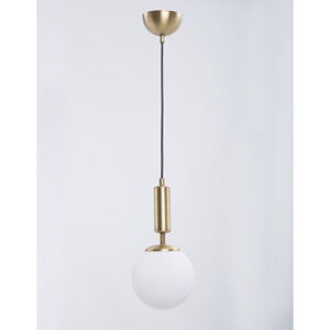 Závěsné svítidlo se skleněným stínidlem ve zlato-bílé barvě ø 15 cm Monera – Squid Lighting