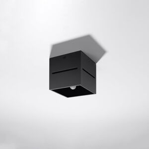 Černé stropní svítidlo s kovovým stínidlem 10x10 cm Lorum – Nice Lamps