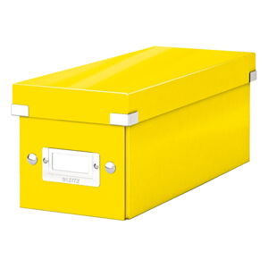 Žlutý kartonový úložný box s víkem Click&Store - Leitz