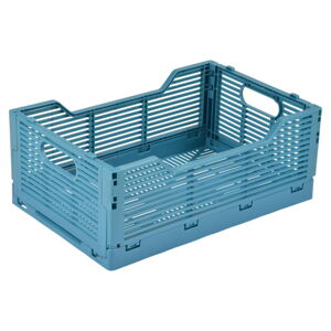 Modrý plastový úložný box 40x30x17 cm – Homéa