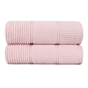 Sada 2 růžových bavlněných ručníků Foutastic Daniela, 50 x 90 cm