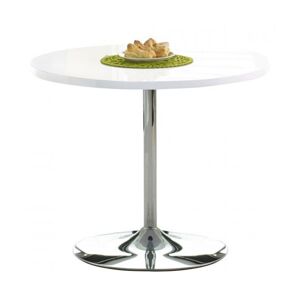 Jídelní kulatý stůl OMAR — průměr 90 cm, bílá