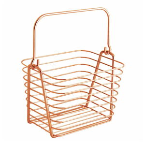 Oranžový kovový závěsný košík iDesign, 21,5 x 19 cm