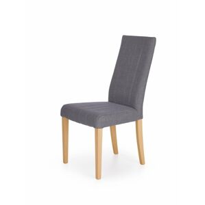 Jídelní židle DIEGO – masiv, látka, více barev Dub medový / tmavě šedá