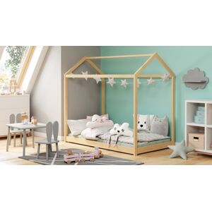 Dětská postel YOGI – bez matrace, borovice, 80x160 cm