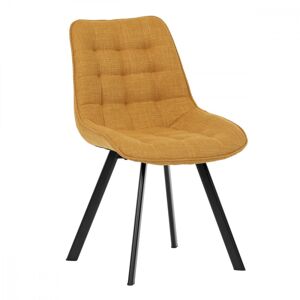 Jídelní židle VALEN — kov, látka, více barev Žlutá