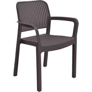 Plastová židle SAMANNA - hnědá