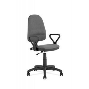 Kancelářská otočná židle BRAVO — látka, více barev Šedá