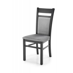 Jídelní židle GERARD 2 – masiv, látka, více barev Černá / šedá