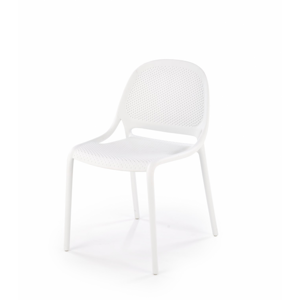 Jídelní židle BERN — plast, bílá